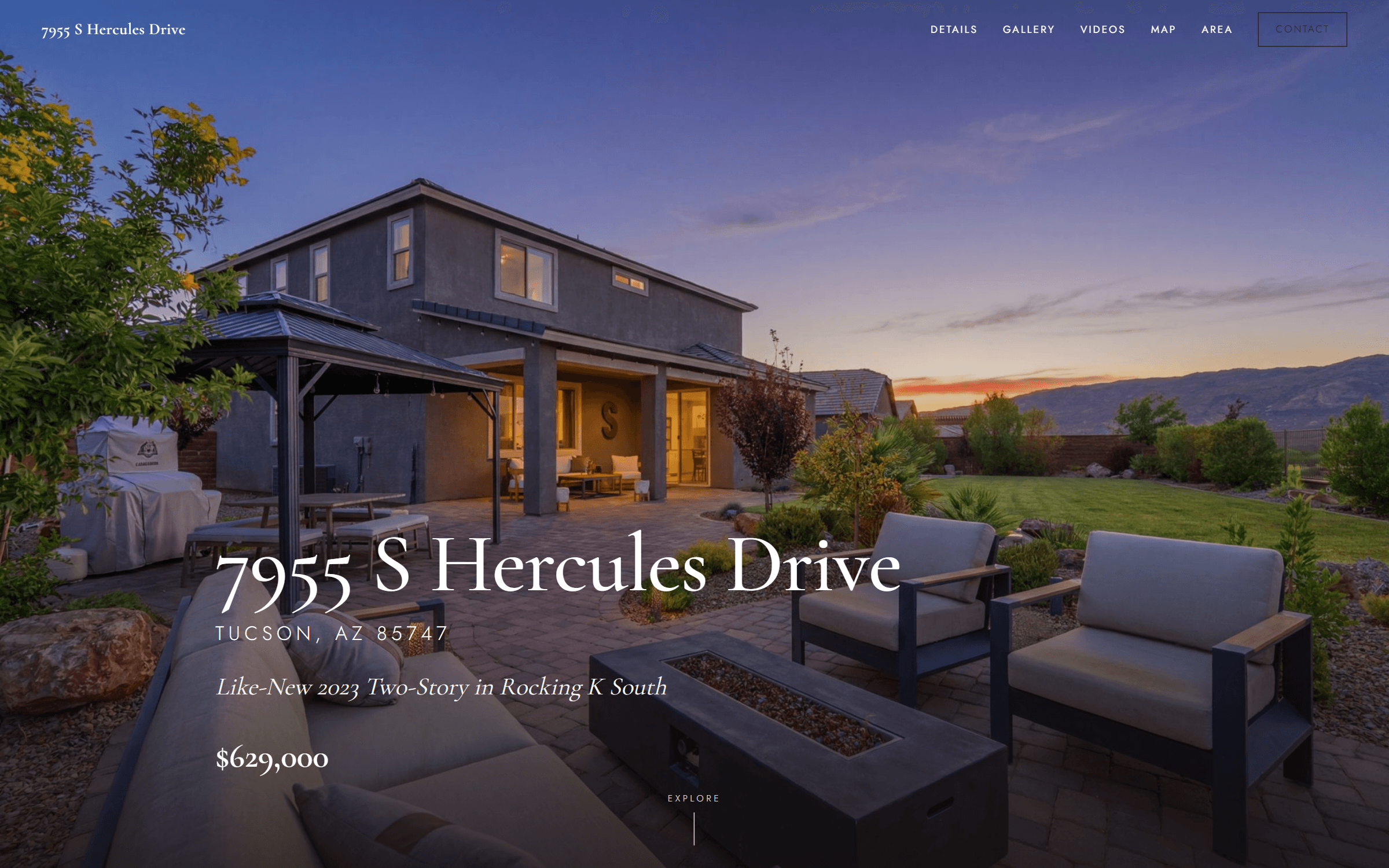 7955 S Hercules Drive — website screenshot