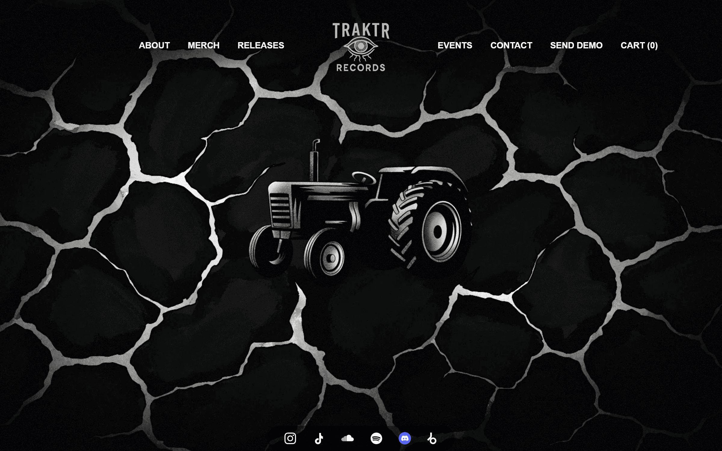 Traktr Records — live site screenshot